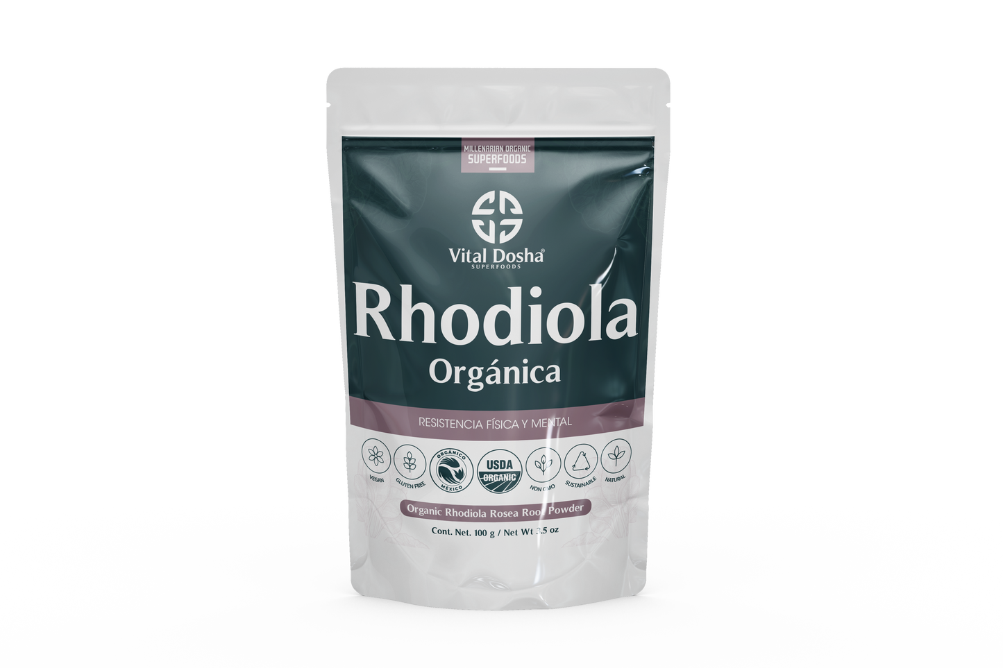 Rhodiola Orgánica en Polvo 100g